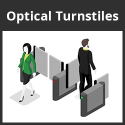 Optical Turnstiles Integrate with Virtually Any Access Control System to Deter Unauthorized Entry Due to Tailgating